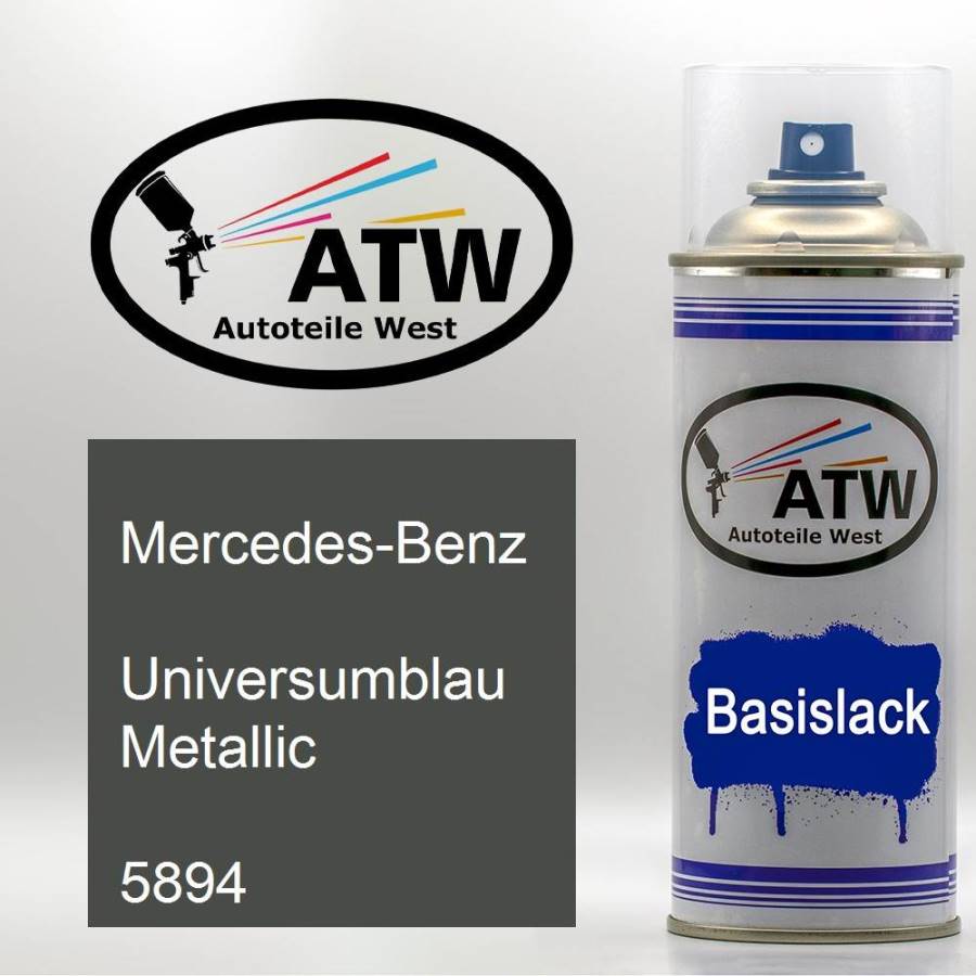 Mercedes-Benz, Universumblau Metallic, 5894: 400ml Sprühdose, von ATW Autoteile West.